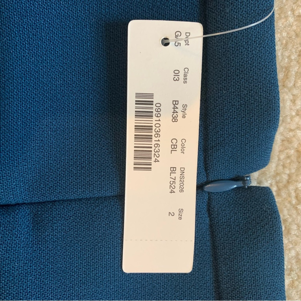 J.Crew Box Pleat Crepe Mini Skirt NWT in Teal Caravan Blue - Size 2 - Picture 8 of 10